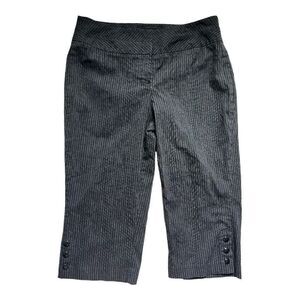 Womens First Option Y2K Pinstripe Culottes Pants - Sz 8